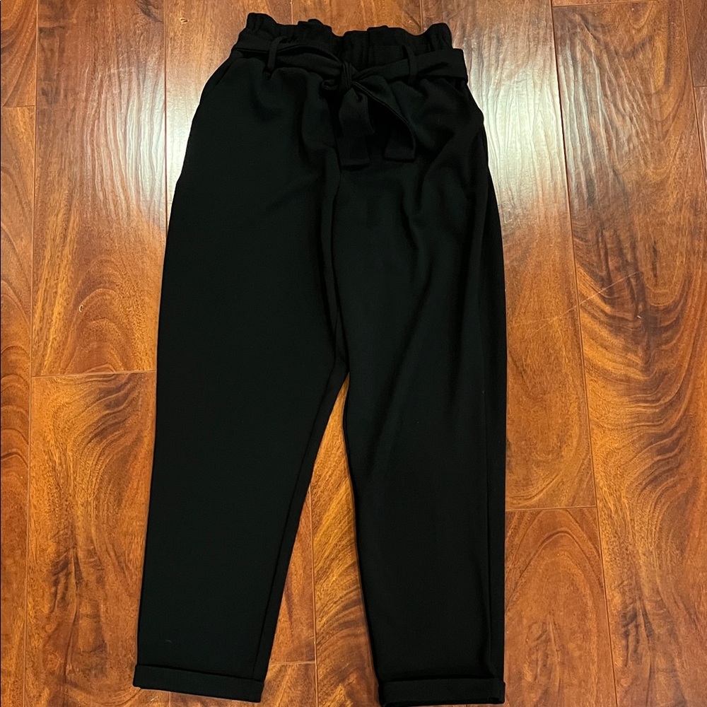 Maurices Black Paper Bag Waist Pants